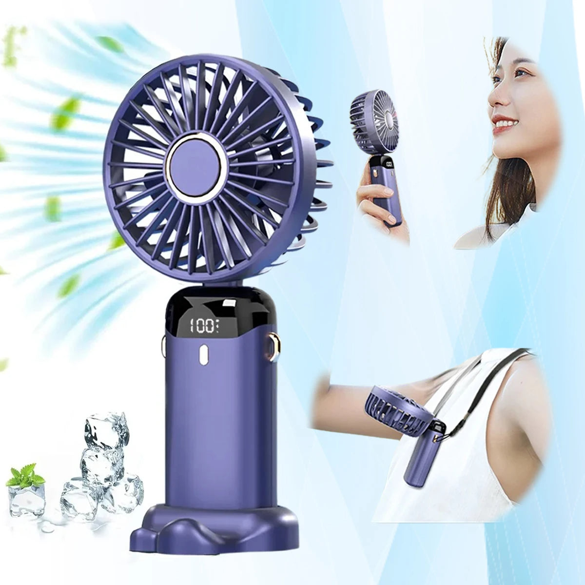 Ventilador de Mano Plegable USB